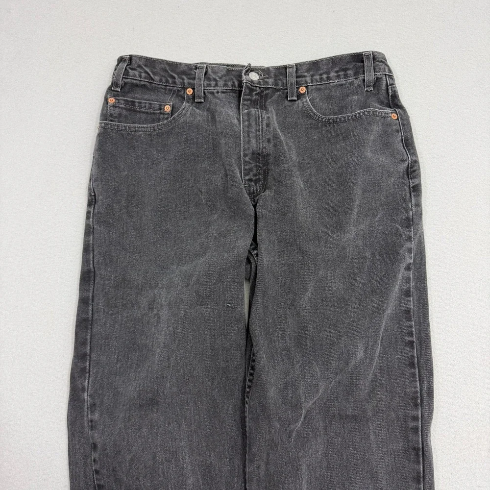 Vintage Levis 550 Jeans Mens 36x32 (Fits 34x30) Black Denim Relaxed 2000 Western